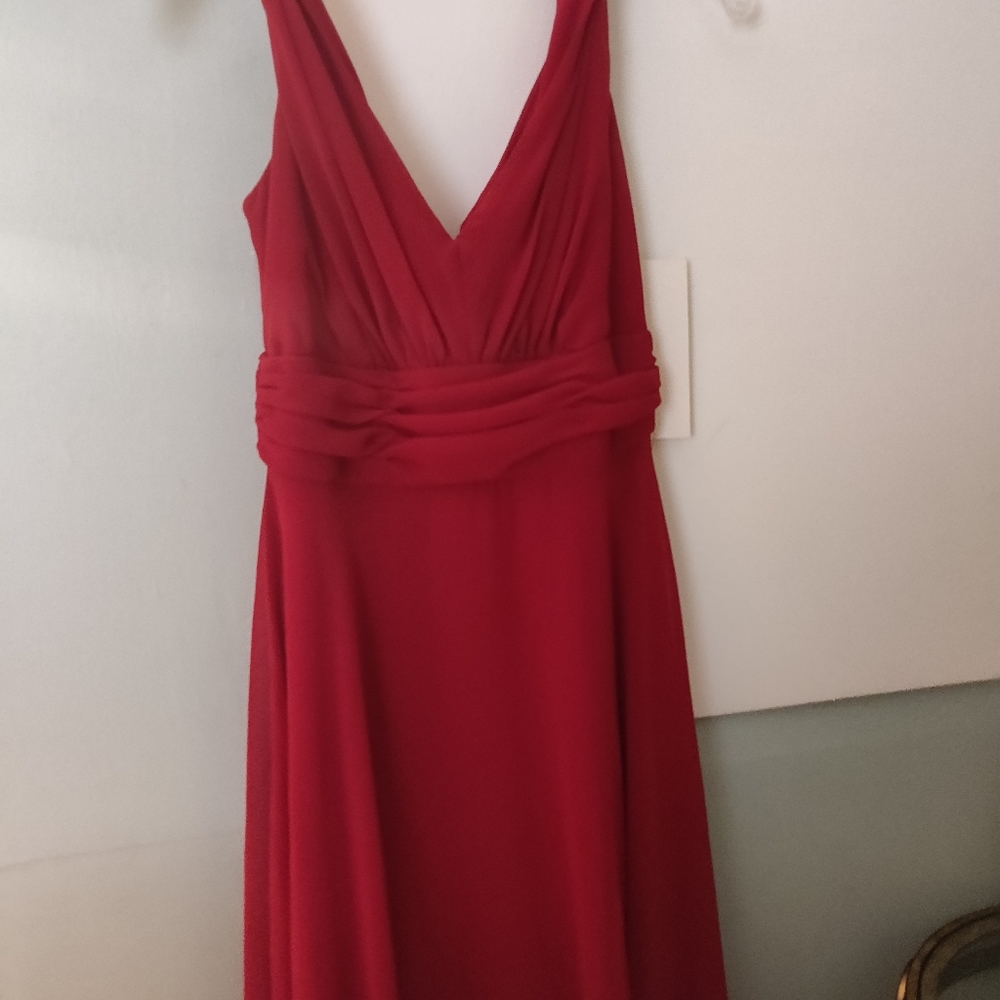 Chiffon red dress